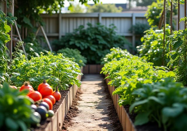 Edible landscape vegetable garden