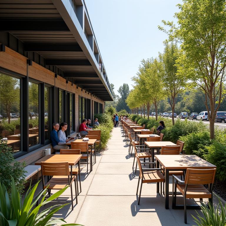 Outdoor office at community gathering space